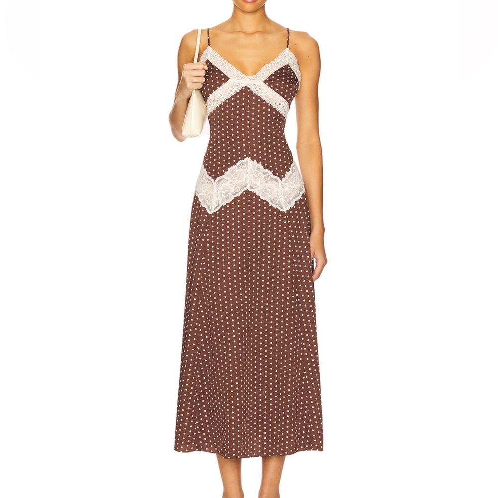 Frankies Bikinis Ethereal Satin Maxi Dress